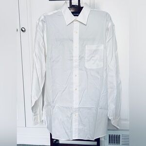 Kirkland Signature Dress Shirt White Non Iron Long Sleeve men's 18 36 big & tall